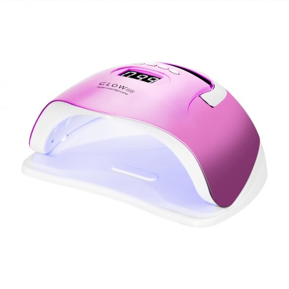 УФ светодиодная лампа для ногтей Glow F2 RC, 220Вт, розового цвета. УФ светодиодная лампа для ногтей Glow F2 RC, 220Вт, розового цвета.