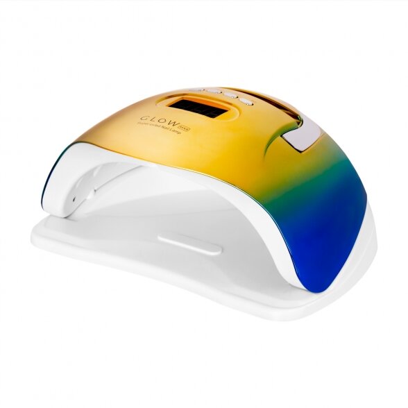 УФ светодиодная лампа для ногтей Glow F2 RC, 220Вт, желто-синяя 1 УФ светодиодная лампа для ногтей Glow F2 RC, 220Вт, желто-синяя 1
