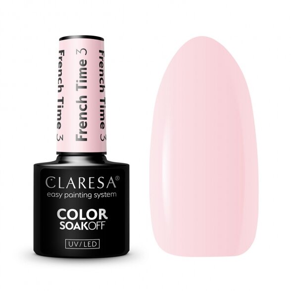 Гибридный лак для ногтей Claresa FRENCH TIME 3, 5г Гибридный лак для ногтей Claresa FRENCH TIME 3, 5г