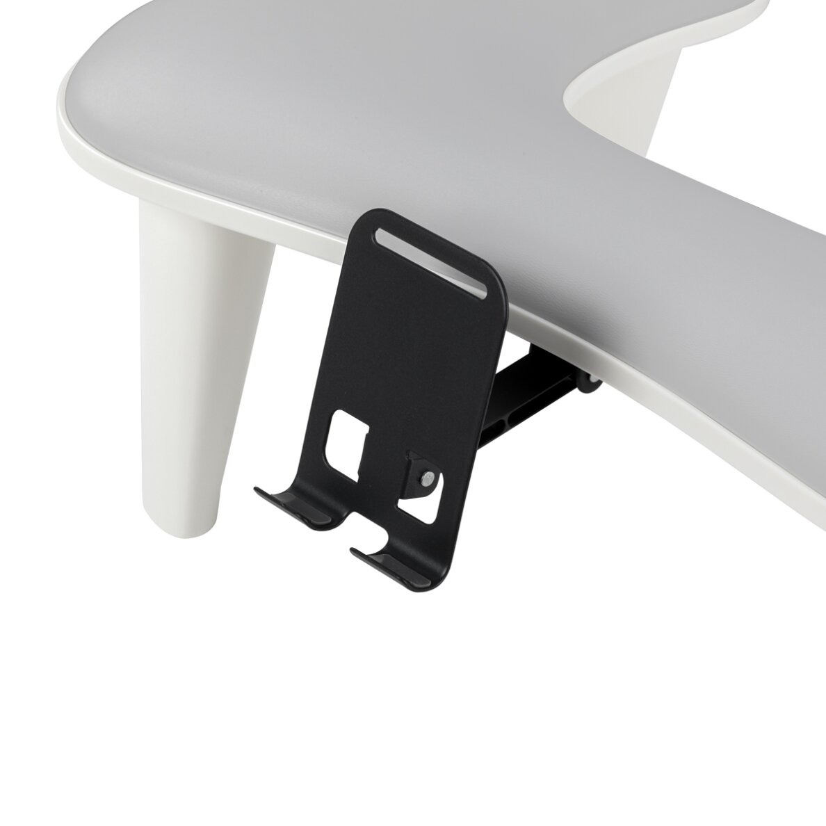 Gray manicure armrest "MOMO Croissant" with phone holder 4 Gray manicure armrest "MOMO Croissant" with phone holder 4