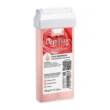 Depilflax 100 Rosa depilatory wax in a cartridge with a roller, 110 g
