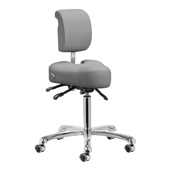 Giovanni 1005 ergonomiška podologinė meistro kėdutė, pilka Giovanni 1005 ergonomiška podologinė meistro kėdutė, pilka