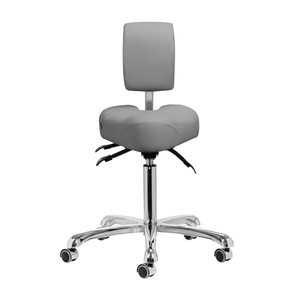 Giovanni 1005 ergonomiška podologinė meistro kėdutė, pilka 1 Giovanni 1005 ergonomiška podologinė meistro kėdutė, pilka 1