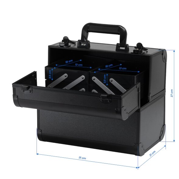 Kosmetinis vizažo lagaminas Black 40 11 Kosmetinis vizažo lagaminas Black 40 11