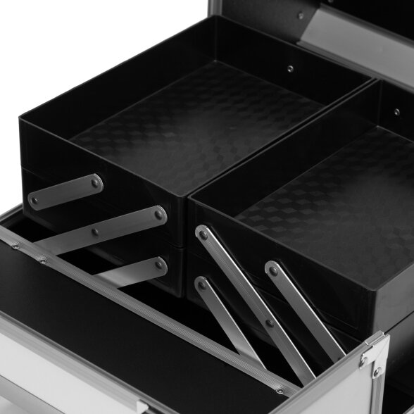 Kosmetinis vizažo lagaminas Silver 40 8 Kosmetinis vizažo lagaminas Silver 40 8