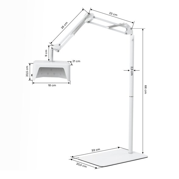 Glow 112 UV/LED pedicure lamp with metal base and stand, 48 W 6 Glow 112 UV/LED pedicure lamp with metal base and stand, 48 W 6