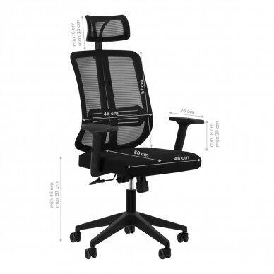 Biuro kėdė QS-16A, juoda