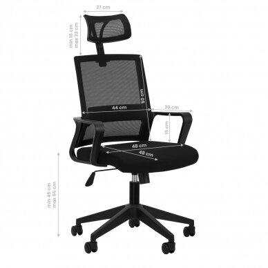 Biuro kėdė QS-05, juoda 7