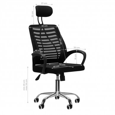 Biuro kėdė QS-02, juoda