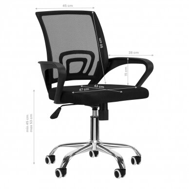 Biuro kėdė QS-C01, juoda 6
