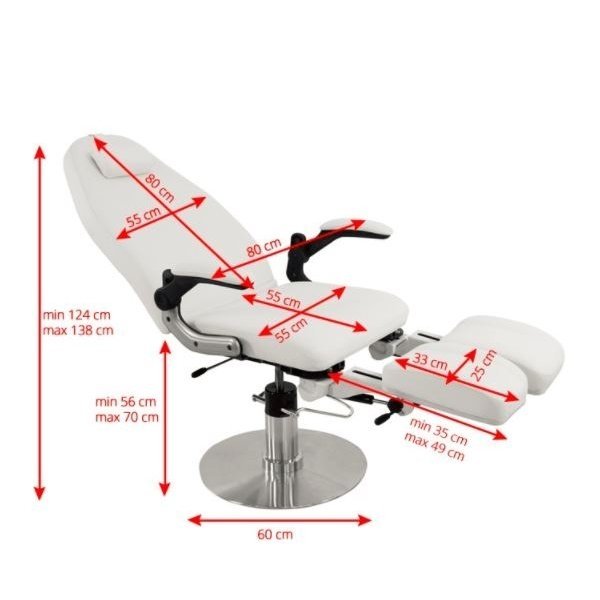 Pedikiūro krėslas AZZURO 713A, baltos sp. 3 Pedikiūro krėslas AZZURO 713A, baltos sp. 3