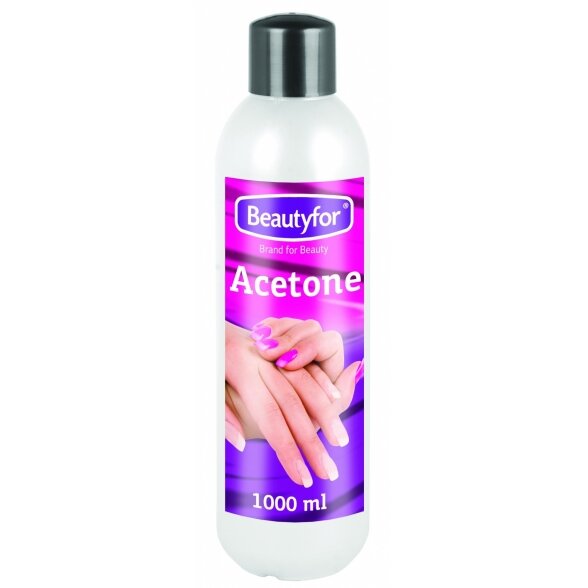 Beautyfor nagų lako valiklis (ACETONAS), 1000 ml Beautyfor nagų lako valiklis (ACETONAS), 1000 ml