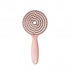 Apvalus šepetys OSOM Lollipop Pink, plaukų džiovinimui