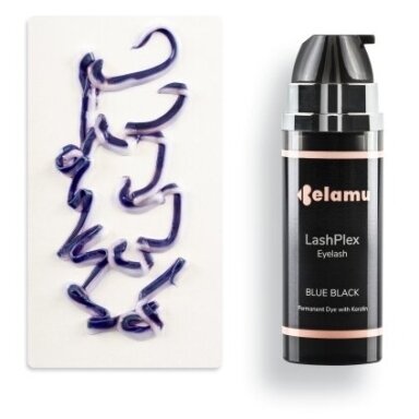 Belamu LashPlex blakstienų dažai su oksidantu BLUE BLACK 30 ml