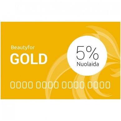 Beautyfor 5% GOLD kliento nuolaidų kortelė 1