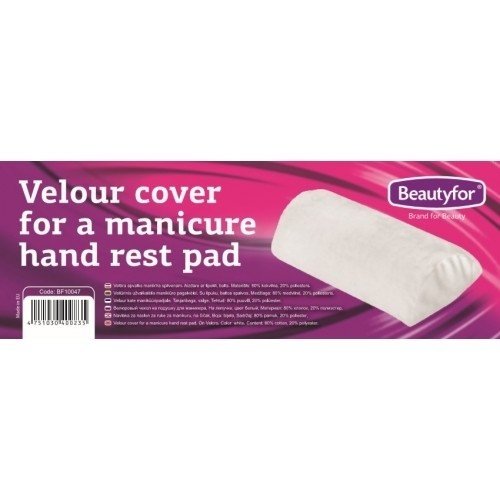 Beautyfor veliūrinis užvalkalėlis manikiūro pagalvėlei, baltos sp. Beautyfor veliūrinis užvalkalėlis manikiūro pagalvėlei, baltos sp.