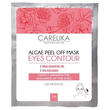 CARELIKA Alginatinė kaukė akių kontūrui, 10g CARELIKA Alginatinė kaukė akių kontūrui, 10g