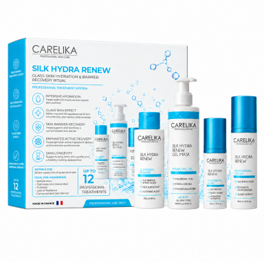 CARELIKA SILK HYDRA RENEW rinkinys, Drėkinimas ir odos bajero atkūrimas CARELIKA SILK HYDRA RENEW rinkinys, Drėkinimas ir odos bajero atkūrimas