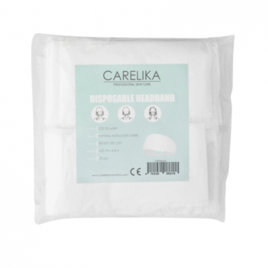 Carelika vienkartinės galvos juostos baltos sp., 20vnt