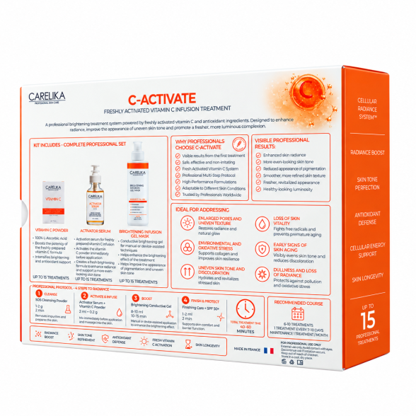 CARELIKA C-ACTIVATE rinkinys, Vitamino C infuzijos procedūros (15 Procedūrų) 2 CARELIKA C-ACTIVATE rinkinys, Vitamino C infuzijos procedūros (15 Procedūrų) 2