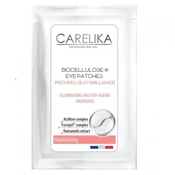 CARELIKA осветляющие кожу биоцеллюлозные патчи для глаз ILLUMINATING, EYE Patches CARELIKA осветляющие кожу биоцеллюлозные патчи для глаз ILLUMINATING, EYE Patches