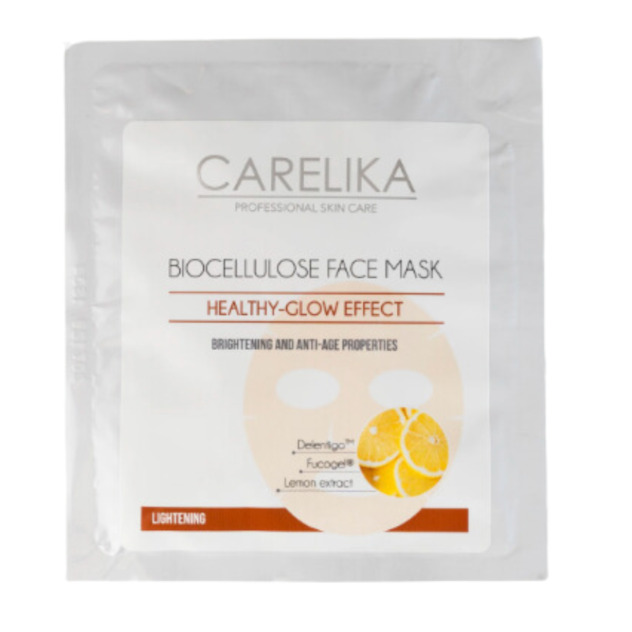 Carelika šviesinanti lakštinė bioceliuliozės veido kaukė, 8ml Carelika šviesinanti lakštinė bioceliuliozės veido kaukė, 8ml