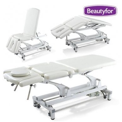 Daugiafunkcinis krėslas-lova įvairioms procedūroms, baltos sp.
