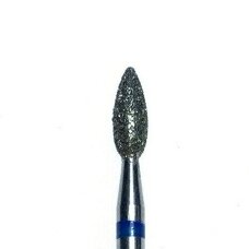 Deimantinis frezos antgalis Liepsnelė Apvali 244-021, vidutinis grit., mėlynas, 2,1mm