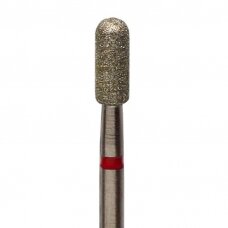 Deimantinis frezos antgalis Pusapvalis Cilindras, 137-025 raudonas, smulkus gritumas, 2,5mm