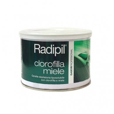 Depiliacinis vaškas skardinėje Radipil su chlorofilu ir medumi, 400 ml
