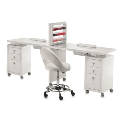 Dvigubas manikiūro stalas Square Display Double Vented (Italija)