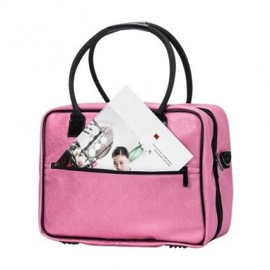 Dviejų skyrių makiažo krepšys KC-MAC01, rožinės sp.