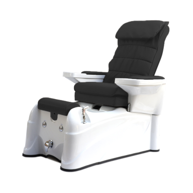 Electric SPA pedicure chair with bathtub, dual motors, black color.