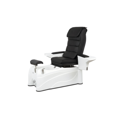 Electric SPA pedicure chair with bathtub, dual motors, black color.
