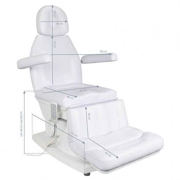 Electric cosmetology chair, white 1 Electric cosmetology chair, white 1