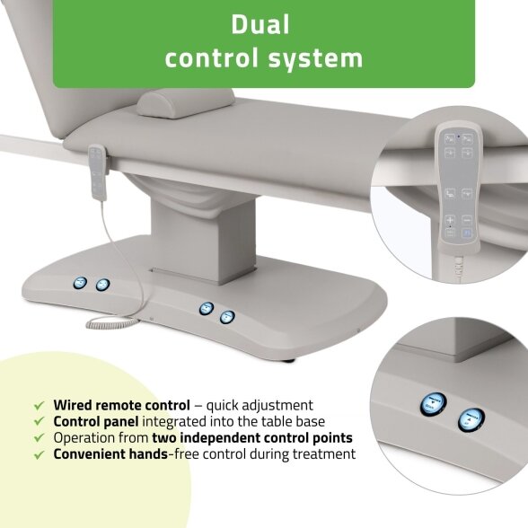 Estella ERGO 2 elektrinis šildomas kosmetologinis stalas masažams ir SPA procedūroms, „Satin Comfort“ K701, pilkos sp. 4 Estella ERGO 2 elektrinis šildomas kosmetologinis stalas masažams ir SPA procedūroms, „Satin Comfort“ K701, pilkos sp. 4