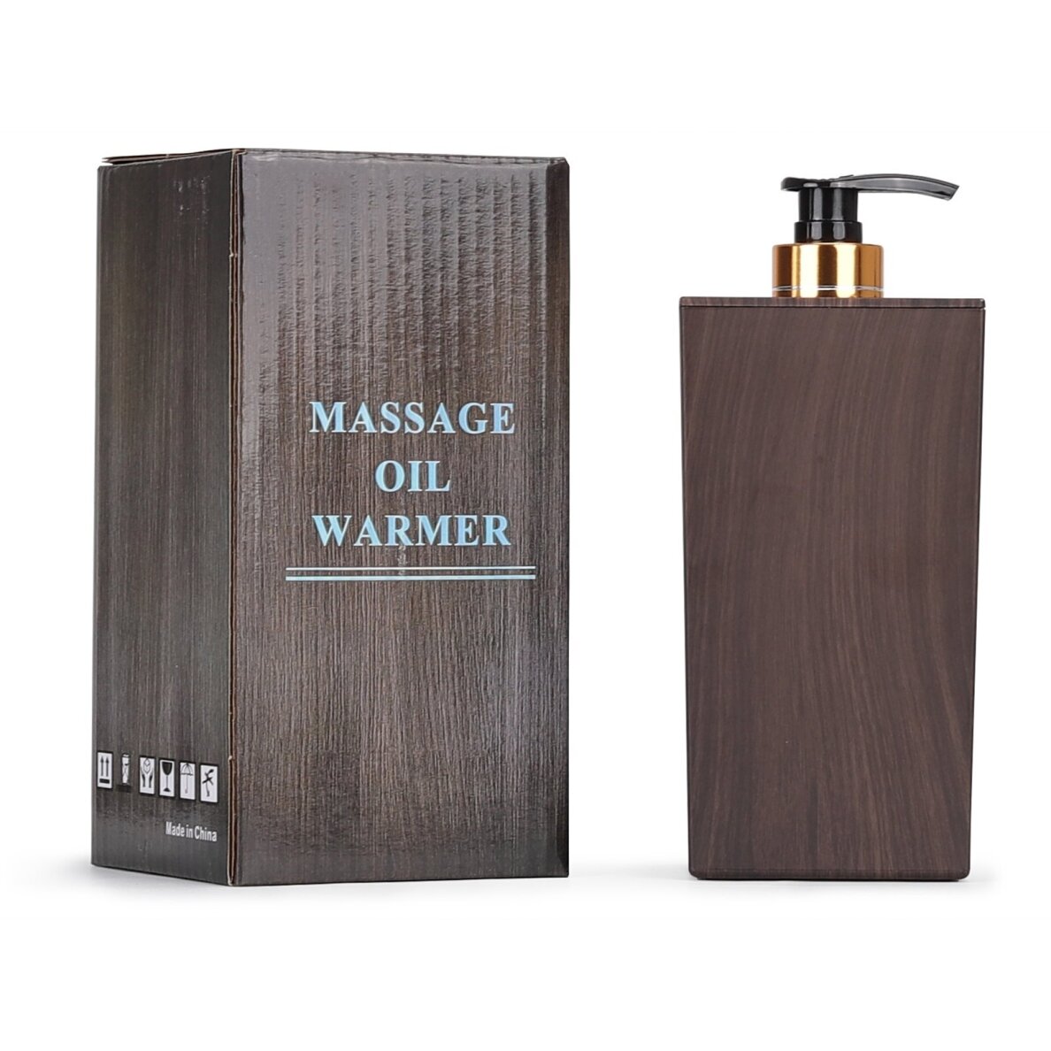 Habys oil heater with 300 ml PE bottle, dark brown 1