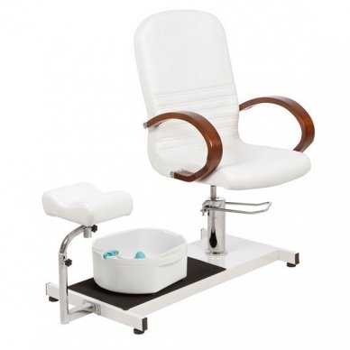 Hidraulinė pedikiūro kėdė su vonele, Weelko Astra baltos sp.