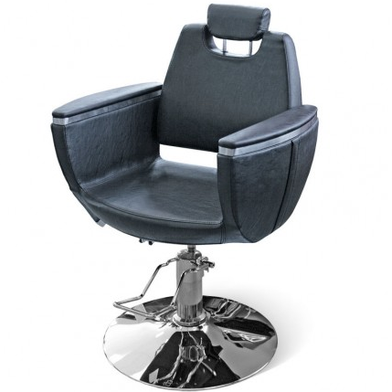 Hydraulic chair for hairdressing clients, black sp. Hydraulic chair for hairdressing clients, black sp.