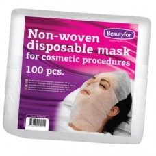 Kaukė kosmetinėms procedūroms iš neaustinės medžiagos, balta, 100 vnt. Beautyfor