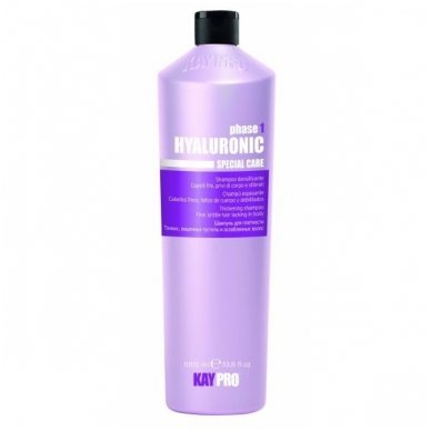 KAY PRO HIALURONIC tankinantis - drėkinantis šampūnas su Hialurono rūgštimi, 350 ml
