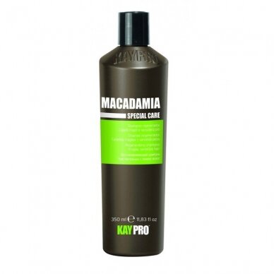 KAY PRO MACADAMIA drėkinantis ir regeneruojantis šampūnas su Makadamijos aliejumi, 350 ml