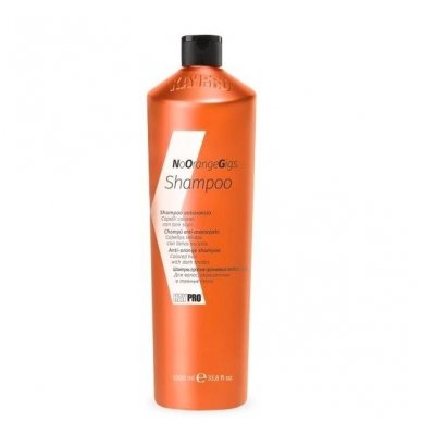 KAY PRO NO ORANGE GIGS oranžinį atspalvį slopinantis šampūnas, 1000 ml.