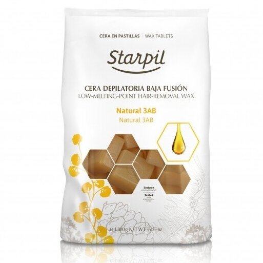 Karštas natūralus vaškas Starpil, 1 kg Karštas natūralus vaškas Starpil, 1 kg