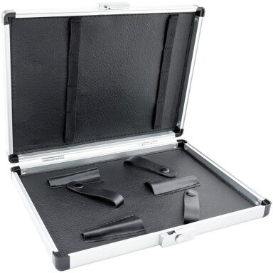 Barber tool case DS-518-5, plastic-aluminum, black