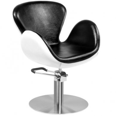 Kirpyklos kėdė Gabbiano AMSTERDAM, juoda/balta