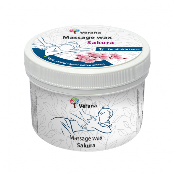 Kietas masažo aliejus (vaškas) Verana SAKURA, 450gr Kietas masažo aliejus (vaškas) Verana SAKURA, 450gr