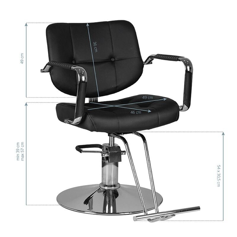 Barber chair GABBIANO VIGO, black sp. 1 Barber chair GABBIANO VIGO, black sp. 1