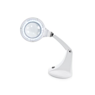 Cosmetic LED lamp with magnifying glass