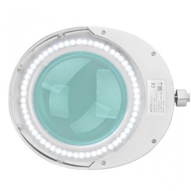 Kosmetologinė lempa su lupa ELEGANTE 6025 60 LED SMD 5D su stovu, baltos sp.
